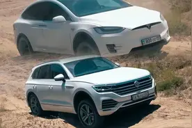 电车和燃油车爬坡PK，特斯拉modelX 大众途锐和奔驰GLE的表现如何