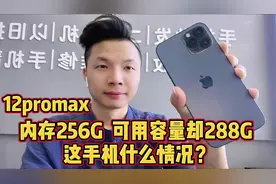 12ProMax256G可用288G，粉丝这台苹果是假的？一万多买会亏多少钱视频封面
