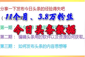 3.8万粉丝、每天2万的播放量，小白的今日头条的收益（第一期）视频封面