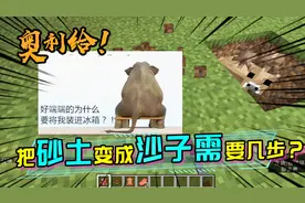 我的世界老玩家才知道的冷知识，把砂土变成泥土需要几步？