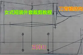 刀背缝结构，女士双排扣短装外套的裁剪教程视频封面