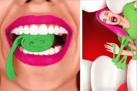 极限大挑战，最佳招式泡泡糖大挑战，你见过最长的泡泡糖有多长？