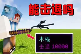 我的世界：击退10000的木棍能击飞缩小100倍的末影龙吗