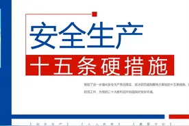 红蓝简约安全生产十五条硬措施PPT模板视频封面