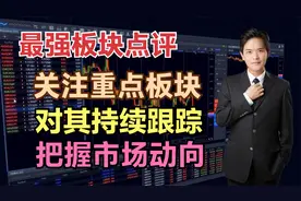 最强板块点评：值得关注的板块，持续跟踪，寻找板块机会视频封面