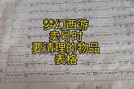 梦幻西游卖号时要清理的物品表格视频封面