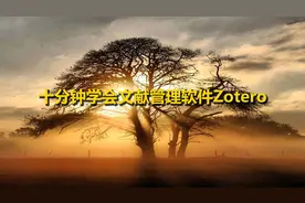 十分钟学会文献管理软件Zotero【转载】视频封面