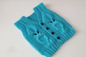 漂亮大方的婴儿开襟背心，图案立体粗犷，分片编织，简单不难学视频封面