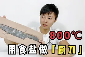 好奇心大作战：食盐加热到800℃，打磨成一把厨刀，会有多锋利？视频封面
