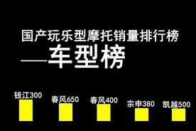 工信部数据：国产玩乐型摩托销量排行榜—车型榜