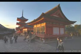 【绝对4K精品画质】日本游：京都清水寺，夕阳红叶绝美景色