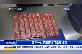 这样的“年货”不能带上火车！四平一女子携带9盒烟花过安检被查视频封面
