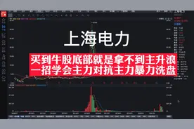 上海电力：牛股底部就是拿不住，一招学会对抗主力暴力洗盘