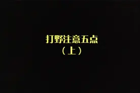 打野需要注意五点 （上）视频封面