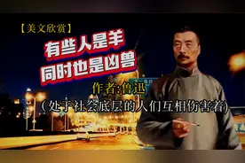 美文欣赏，鲁迅《处于社会底层的人们互相伤害着》视频封面