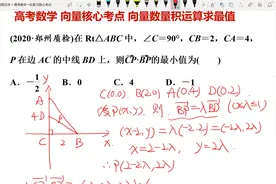 高考数学2020郑州质检 向量数量积运算求最值 向量基本方法坐标法视频封面