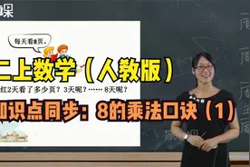 二上数学人教版知识点同步之8的乘法口诀，先来认识一下吧视频封面