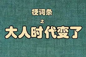 梗词条之大人，时代变了视频封面