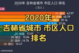 2020年 吉林省城市 市区人口 排名, 舒兰第9 四平第7, 前5是谁?视频封面