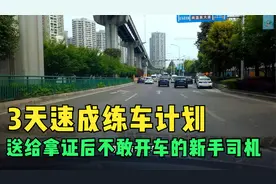 新手司机拿了证不敢开车上路，送你一份三天速成练车计划，很实用视频封面
