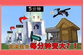 我的世界：玩家每分钟变大？变身巨人统治末地！在生长中通关MC！