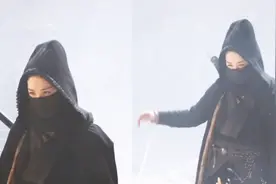 赵丽颖新剧“黑衣人”造型曝光，粉丝靠眼神辨人，太难了！视频封面