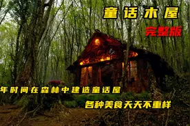 荒野建造：男人1年搭建童话木屋，拥有自己的农家小院 完整版视频封面