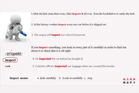 买东西前，一定要仔细检查。检查用英语如何表达