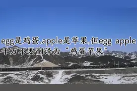 egg是鸡蛋，apple是苹果，但egg apple千万不要翻译为：鸡蛋苹果视频封面