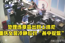 处理违章查出网上逃犯 重庆女警冷静应对“瓮中捉鳖”视频封面