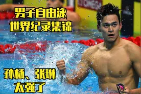 男子自由泳世界纪录集锦，6个项目中国独占两项，孙杨张琳太强了视频封面
