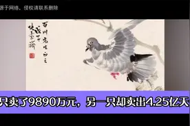 齐白石画的两只老鹰，一只卖了9890万元，另一只却卖出4.25亿天价视频封面