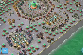 海岛奇兵：精炼厂有20个激光17个火箭怎么打？拆盾后火车直接爆本