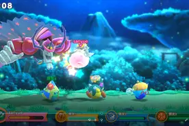 Switch免费游戏 超级卡比猎人队德古拉大战4个小萌球