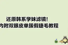 还原韩系学妹滤镜！内附双眼皮单簇假睫毛教程【转载】视频封面