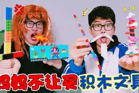 妈妈不让买的“积木文具”？尺子可以拼出大宝剑，你用过哪款视频封面