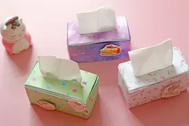 2张纸折好的迷你抽纸盒，步骤也不难，几分钟学会！