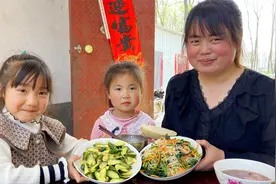 农村吃饭不挑剔，菠菜粉丝配黄瓜，清凉爽口，1碗八宝粥，真安逸视频封面