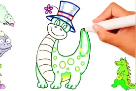 卡通侏罗纪公园手绘，一看就会的简笔画视频封面