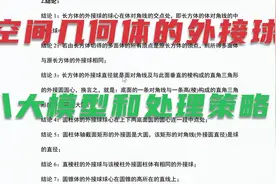 几何体外接球和内切球的八大模型和计算策略
