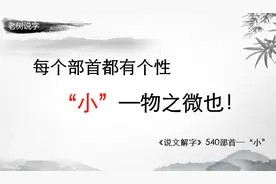 15、《说文解字》540部首—“小”，“小”字为什么这么写呢？视频封面