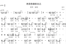 把悲伤留给自己（蔡琴演唱）--动态简谱视频封面