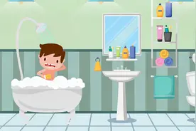 同学们，我们要爱干净勤洗澡，在浴室洗澡时要注意这些安全事项