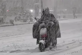 郑州下起“雷打雪”,漫天大雪和滚滚雷声相遇 市民深夜出门打雪仗视频封面