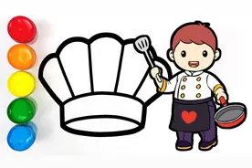 如何画6种不同职业的帽子，跟各自的角色配套#幼儿趣味填色简笔画视频封面