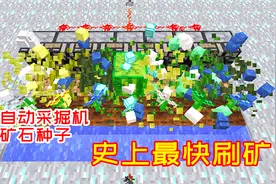几分钟刷1000铁块，挖掘机配合铁花种子，最快的刷矿速度！视频封面