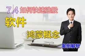 7.4 教你快速删选股票：软件鸿蒙概念案例 搭配6.12看