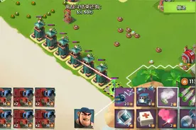 海岛奇兵：趣味测试，各种防御塔依次挑战激光，有一个特别现象