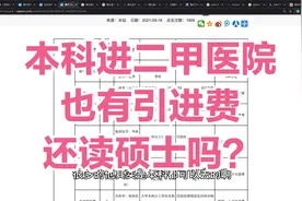 医学生本科就能进二甲医院，给编制给引进费，博士直接50万起视频封面