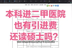 医学生本科就能进二甲医院，给编制给引进费，博士直接50万起视频封面